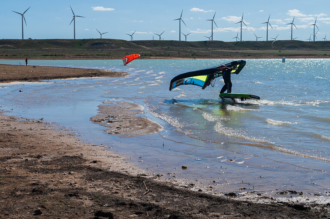 La Loteta Cierzo Festival, Kitesurf Open und Meisterschaft in Luceni, Zaragoza, Spanien