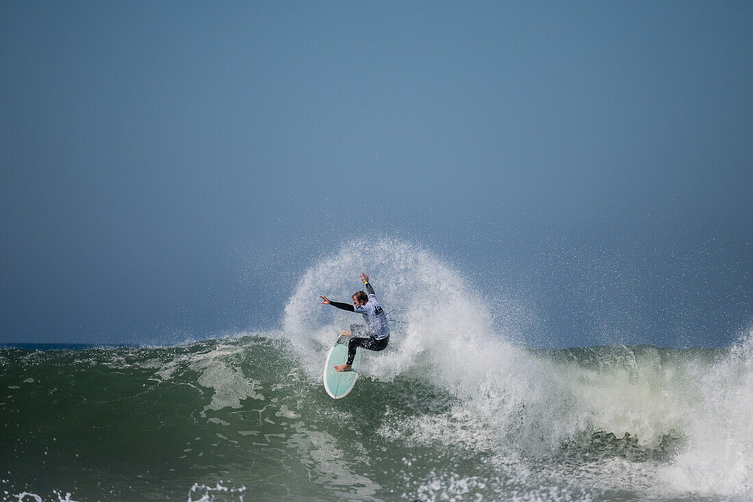 Australian Pro Surfer Josh Kerr during Quiksilver Festival celebrated in Capbreton, Hossegor and Seignosse, with 20 of the best surfers in the world hand-picked by Jeremy Flores to compete in south west of France.\n