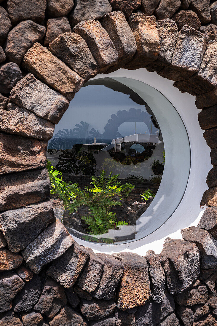 Jameos del Agua is a series of lava caves and an art, culture and tourism center created by local artist and architect, Cesar Manrique, Lanzarote, Canary Islands, Spain\n