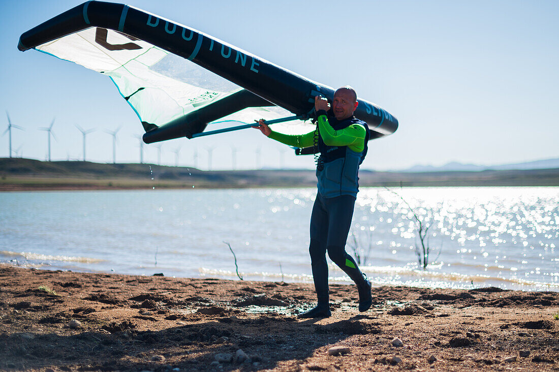 La Loteta Cierzo Festival, Offenes Kitesurfing und Meisterschaft in Luceni, Zaragoza, Spanien