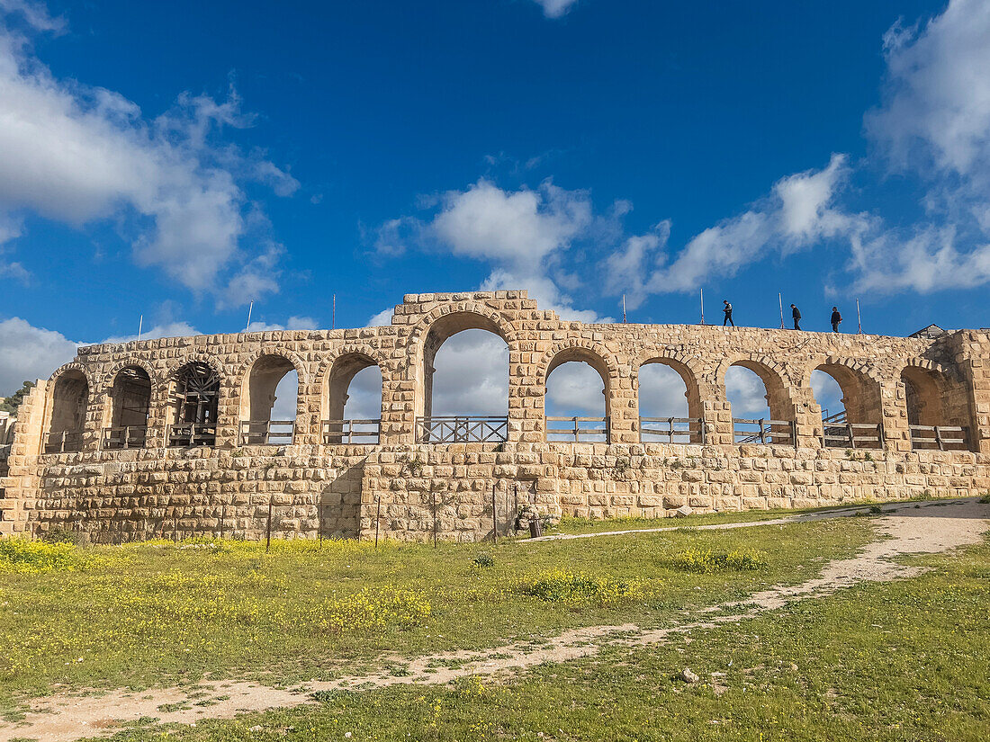 Entrance to the Hippodrome in Jerash, believed to have been founded in 331 BC by Alexander the Great, Jerash, Jordan, Middle East\n