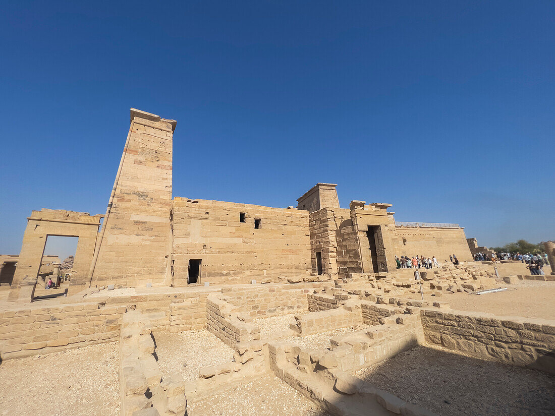 Der Philae-Tempelkomplex, der Tempel der Isis, UNESCO-Weltkulturerbe, derzeit auf der Insel Agilkia, Ägypten, Nordafrika, Afrika