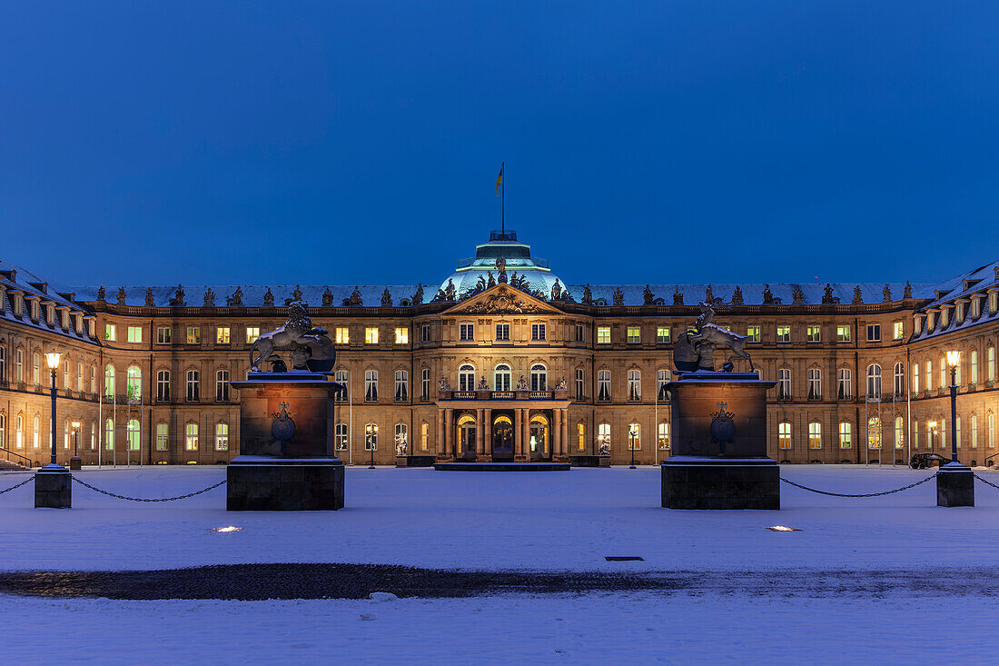 Neues Schloss am Schlossplatz, Stuttgart, Baden-Württemberg, Deutschland, Europa