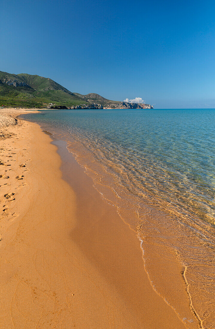 Portixeddu Strand, Bezirk Sulcis Iglesiente, Sardinien, Italien, Mittelmeer, Europa