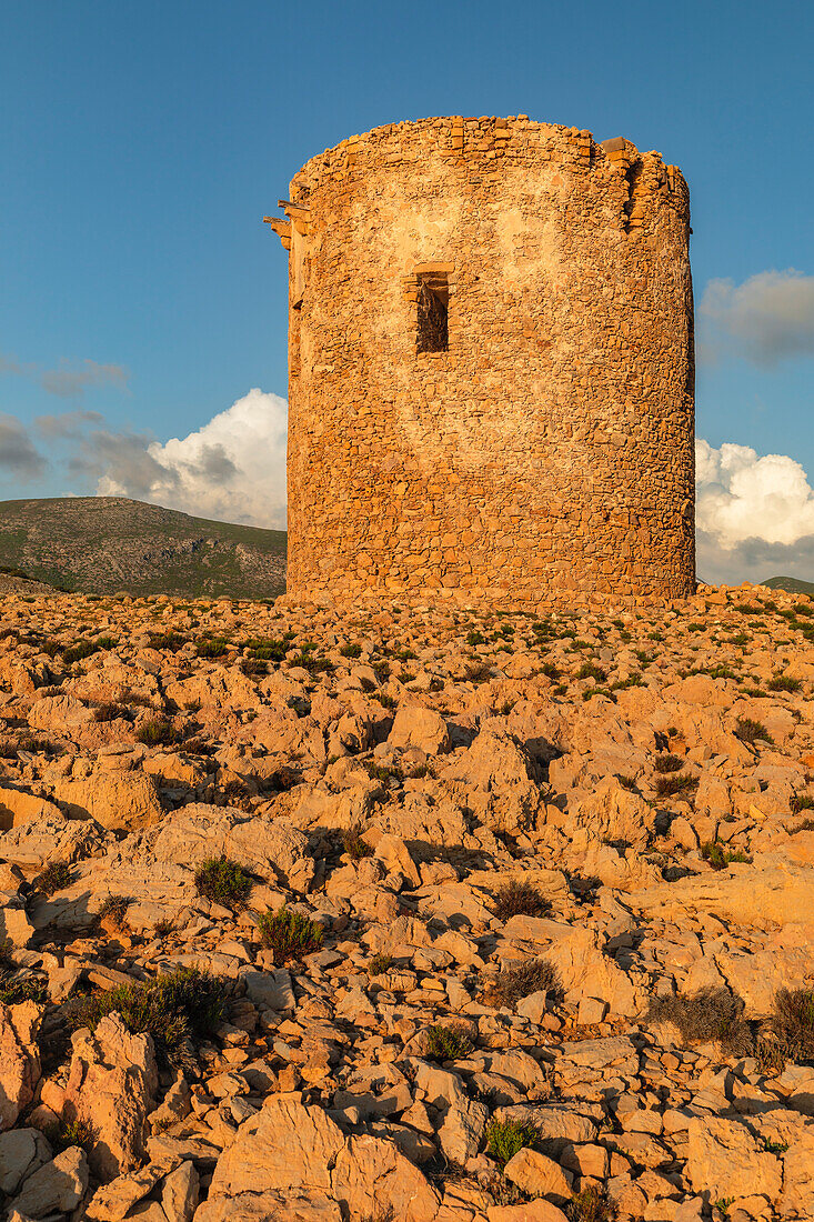 Torre di Cala Domestica, Buggerru, Costa Verde, Bezirk Sulcis Iglesiente, Sardinien, Italien, Mittelmeer, Europa