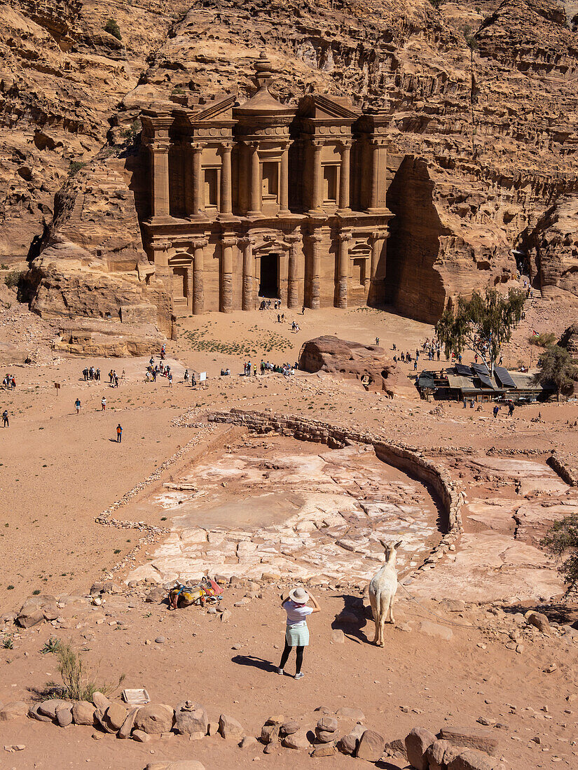 Das Kloster von Petra (Al Dayr), Archäologischer Park von Petra, UNESCO-Weltkulturerbe, eines der neuen sieben Weltwunder, Petra, Jordanien, Naher Osten