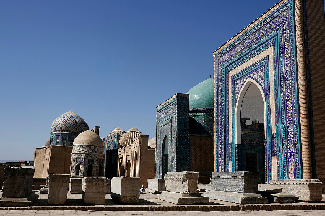 The world-famous Islamic architecture of Samarkand, UNESCO World Heritage Site, Uzbekistan, Central Asia, Asia\n