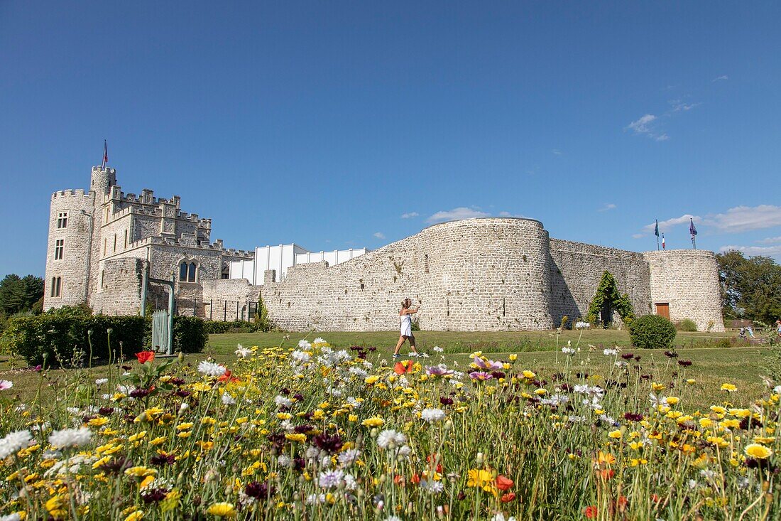 Frankreich, Pas de Calais, Condette, Schloss Hardelot, Herrenhaus im Tudor-Stil aus dem frühen zwanzigsten Jahrhundert, das auf den Fundamenten einer Burg errichtet wurde