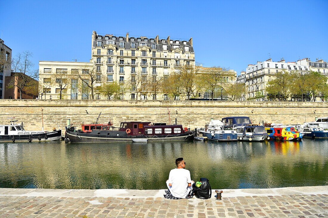 France, Paris, Bastille, the Port of the Arsenal\n