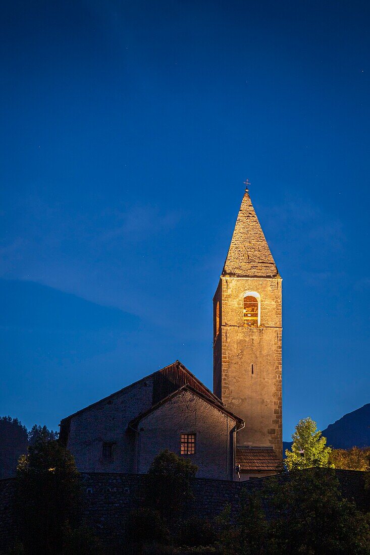 Frankreich, Alpes-Maritimes, Mercantour-Nationalpark, Tinée-Tal, Saint-Dalmas-le-Selvage, Pfarrkirche Saint-Dalmas