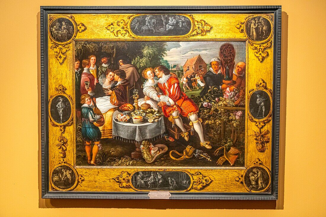 "Frankreich, Norden (59), Cassel, Lieblingsdorf der Franzosen, das Departementmuseum Flandern zeigt 2018 die Ausstellung ""Feste und Messen zur Zeit Brueghels"