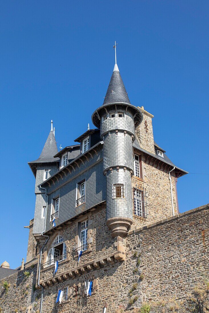 Frankreich, Manche, Halbinsel Cotentin, Granville, Haus auf den Wällen der Oberstadt