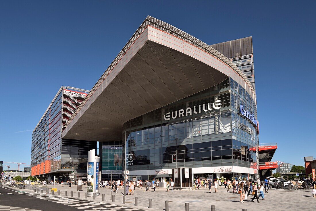 Frankreich, Nord, Lille, Bahnhofsviertel, Einkaufszentrum und Einkaufszentrum EuraLille