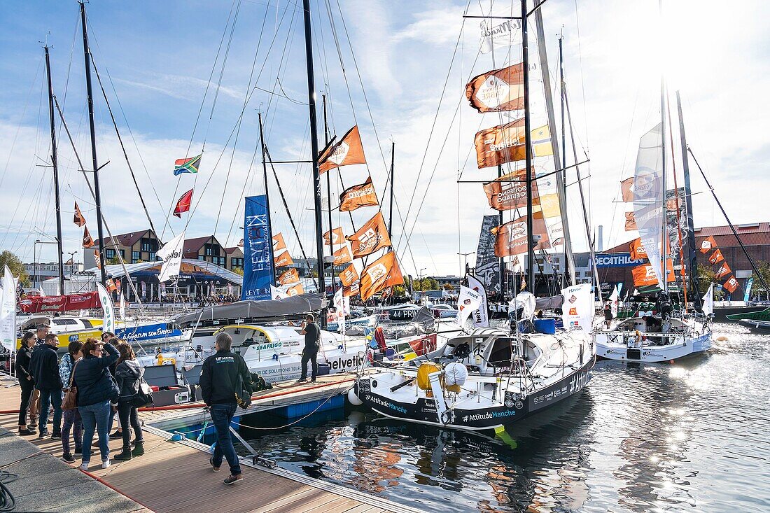 Frankreich, Seine Maritime, Le Havre, Transat Jacques Vabre, Boote im Becken von Paul Vatine