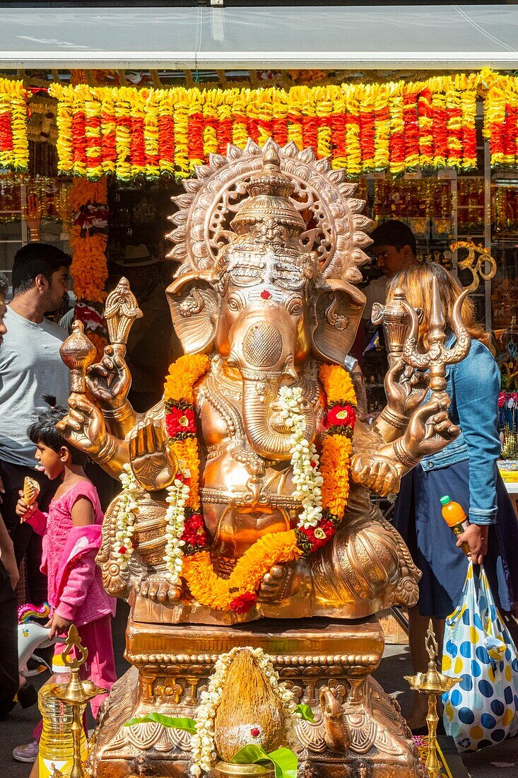 France, Paris, Ganesh Temple of Paris Sri Manicka Vinayakar Alayam, the Feast of the God Ganesh\n