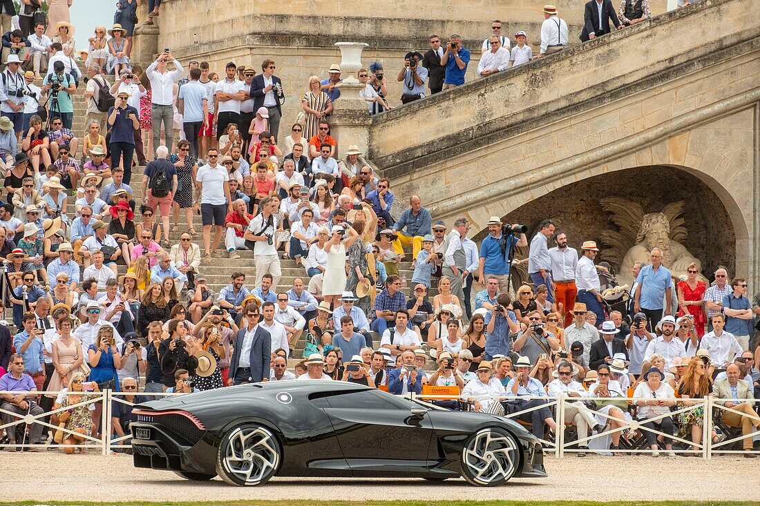 France, Oise, Chantilly, Chateau de Chantilly, 5th edition of Chantilly Arts & Elegance Richard Mille, a day devoted to vintage and collections cars, Bugatti La Voiture Noire\n