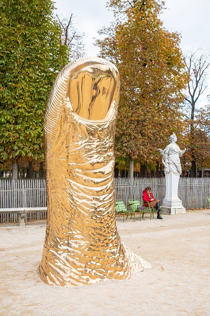 France, Paris, Tuileries Garden, FIAC OFF 2019, Caesar, the Thumb\n