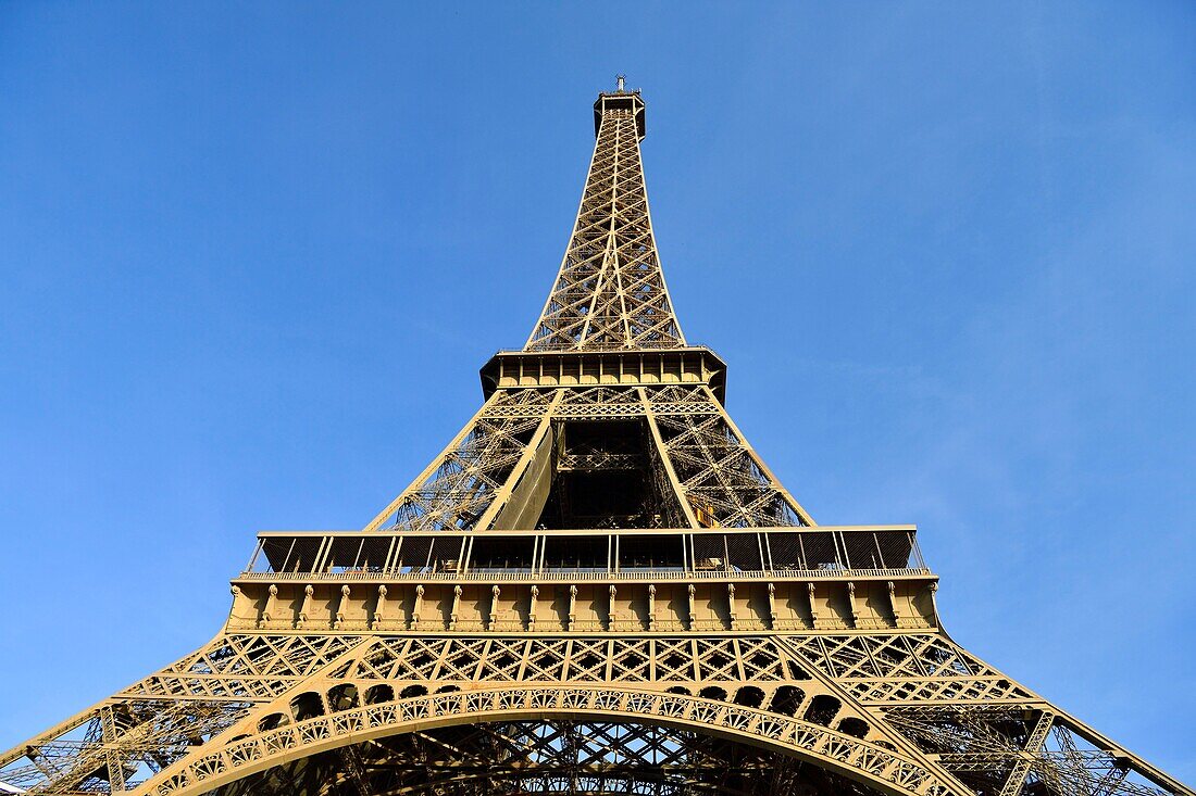 France, Paris, area listed as World Heritage by UNESCO, the Eiffel Tower\n