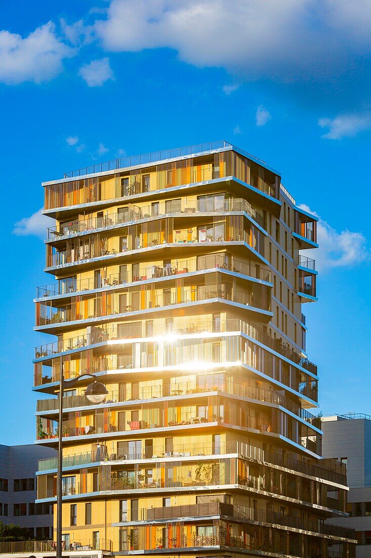 France, Paris, Massena ZAC, Paris XIII, HOME first high rise residential building built in Paris since the 1970s, architect, Hamonic + Masson & Associes\n