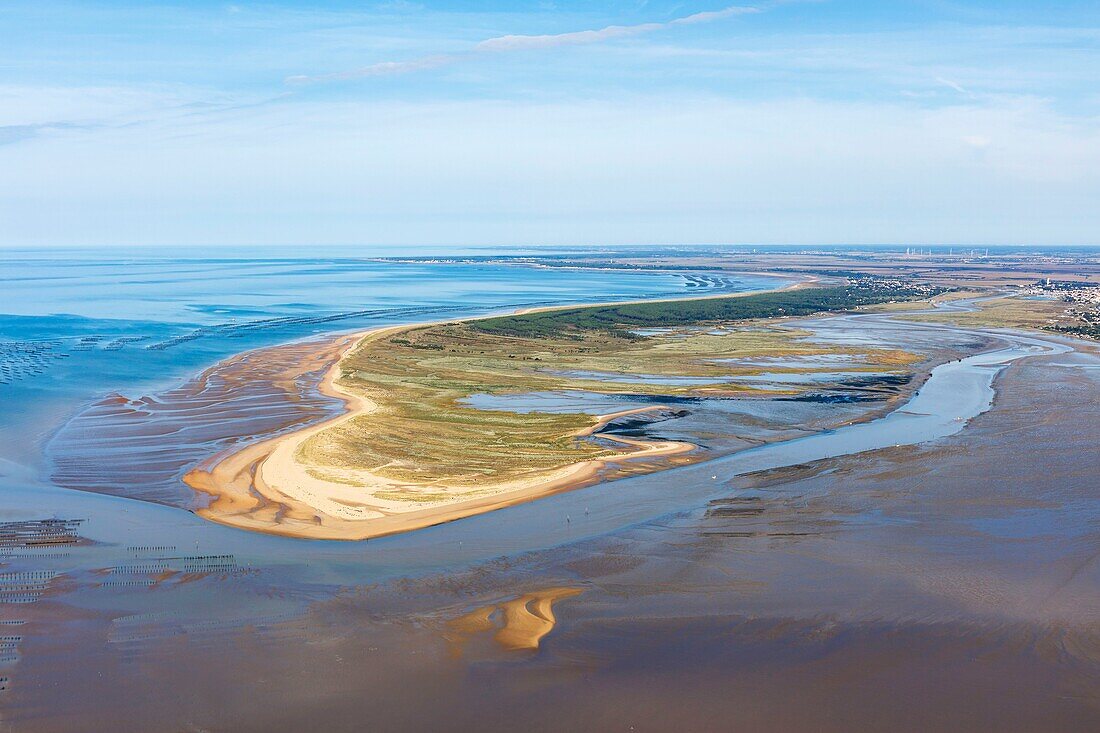 Frankreich, Vendee, La Faute sur Mer, Pointe d'Arcay (Luftaufnahme)