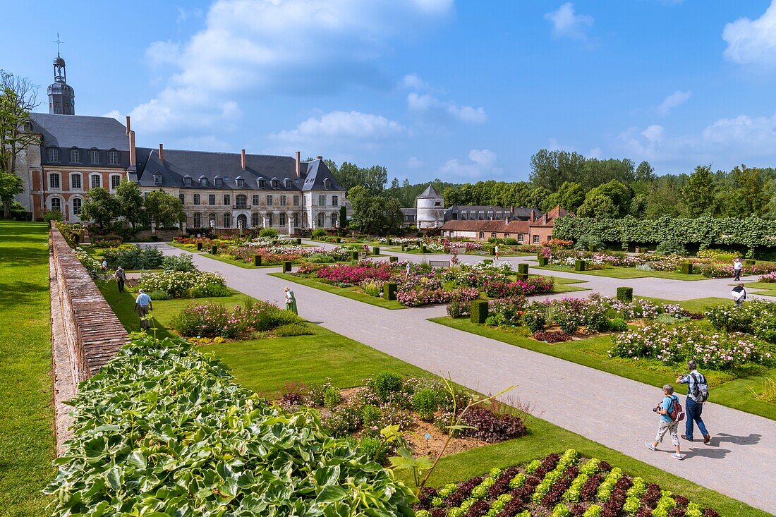Frankreich, Somme, Tal der Authie, Argoules, die Gärten von Valloires sind botanische und landschaftliche Gärten auf dem Gelände der alten Zisterzienserabtei von Valloires auf einer Fläche von 8 Hektar und beschriftet bemerkenswerten Garten