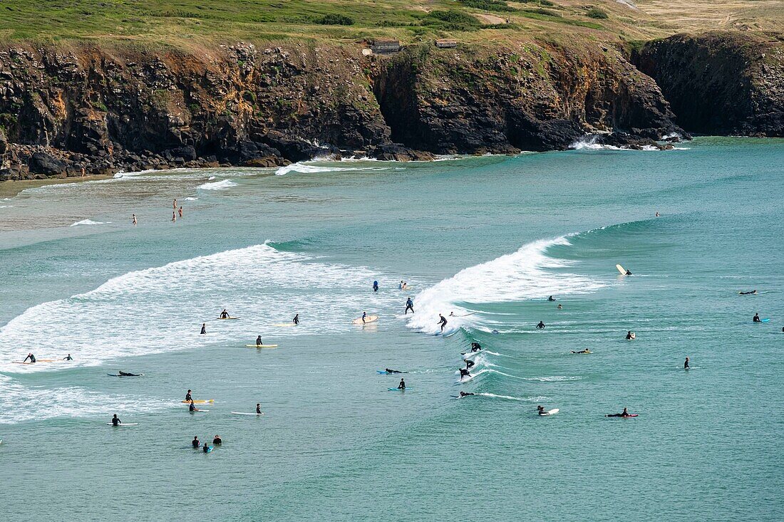 France, Finistere, Armorica Regional Natural Park, Crozon Peninsula, Crozon, Lostmarc'h beach\n