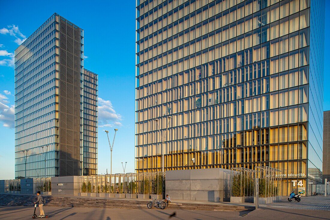 France, Paris, the National Library of France (BNF) François Mitterrand by the architect Dominique Perrault\n