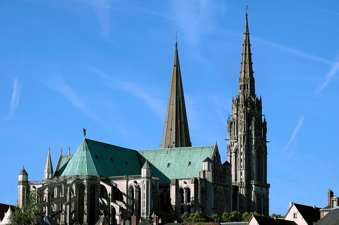 Frankreich, Eure et Loir, Chartres, Kathedrale Notre Dame, von der UNESCO zum Weltkulturerbe erklärt