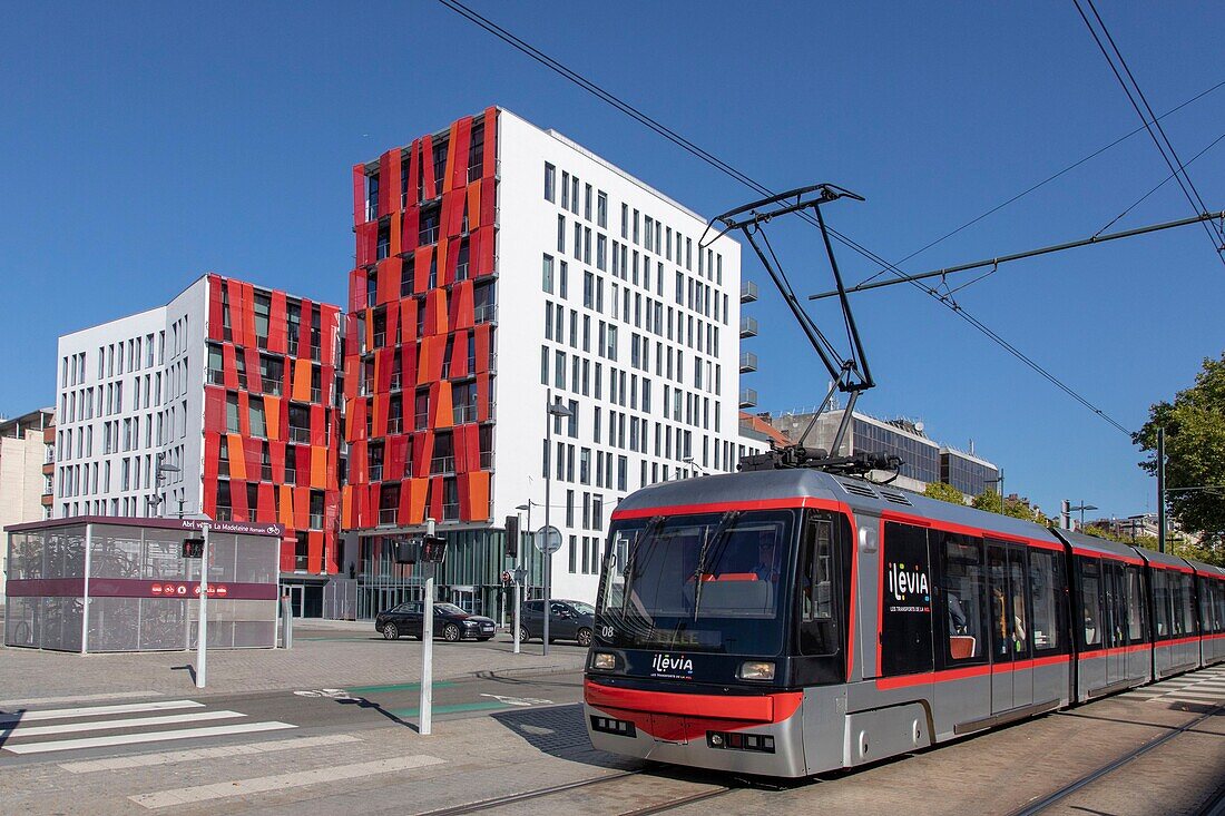 France, Nord, La Madeleine, tramway\n