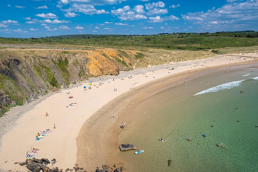 France, Finistere, Armorica Regional Natural Park, Crozon Peninsula, Crozon, Lostmarc'h beach\n