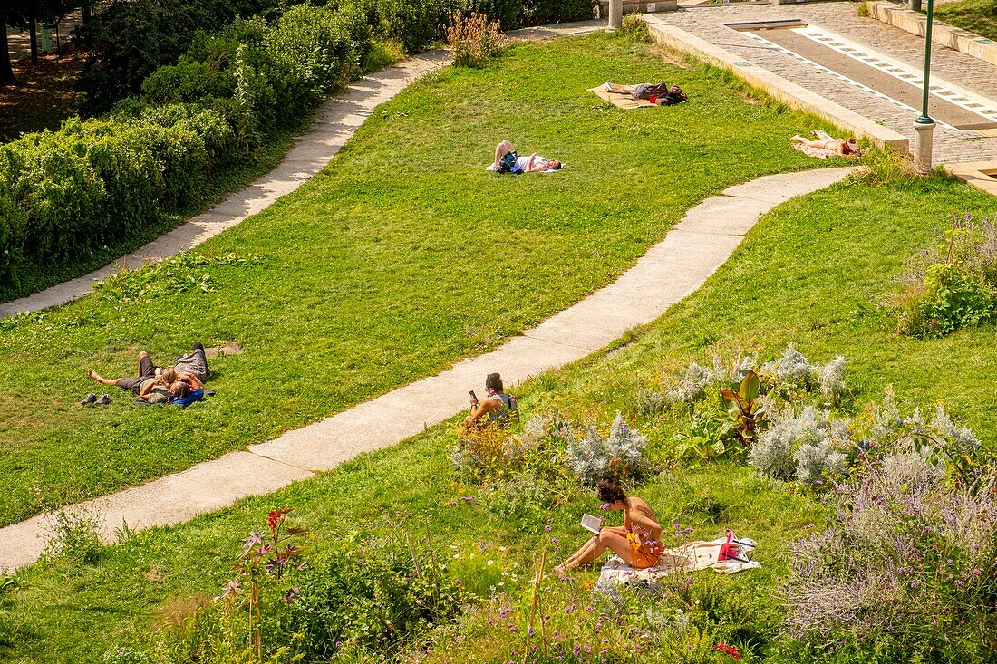 France, Paris, Belleville Park\n