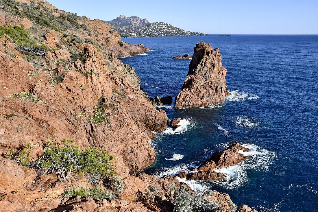 France, Var, cornice and wild coast of Esterel\n