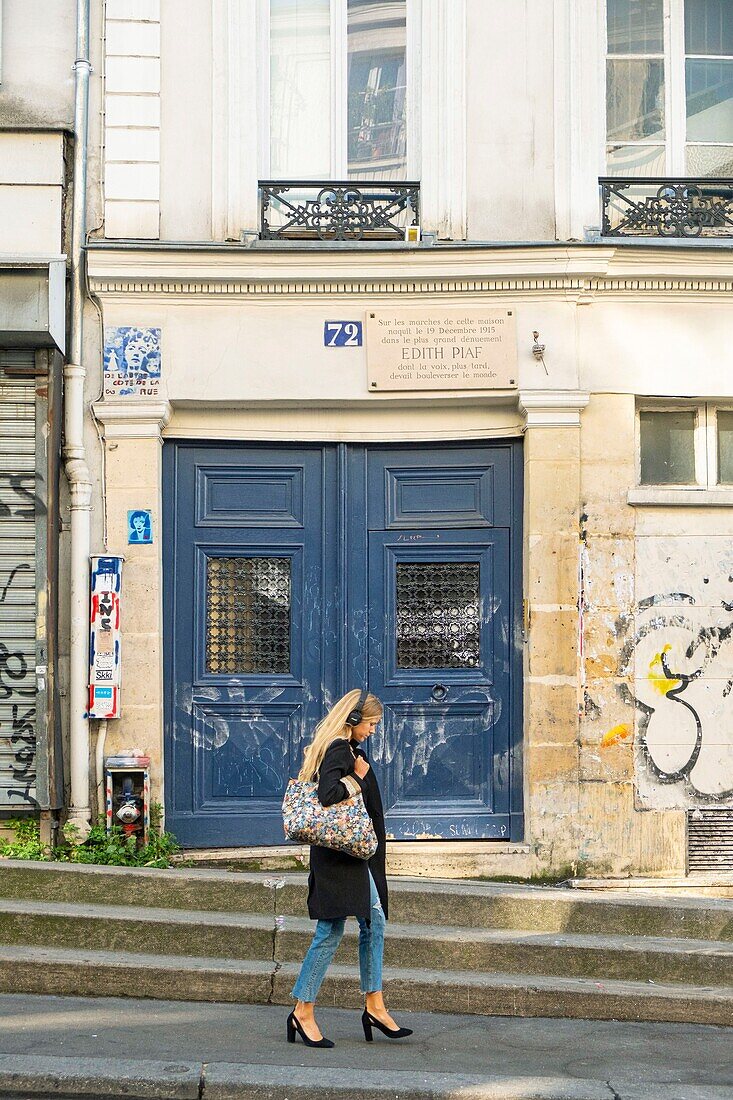 France, Paris, Rue de Belleville, birthplace of Edith Piaf\n
