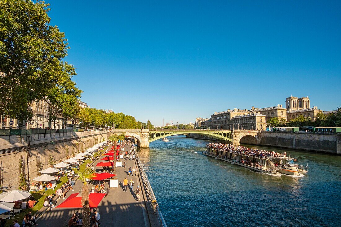 Frankreich, Paris, von der UNESCO zum Weltkulturerbe erklärtes Gebiet, Paris Plage 2019