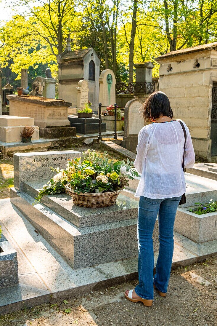 France, Paris, Montmartre cemetery, Jeanne Moreau's tomb\n
