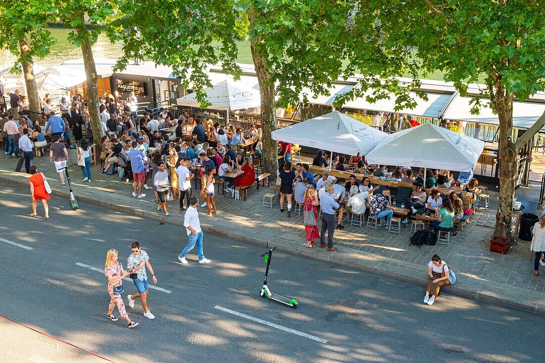 Frankreich, Paris, von der UNESCO zum Weltkulturerbe erklärtes Gebiet, der Park Rives de Seine