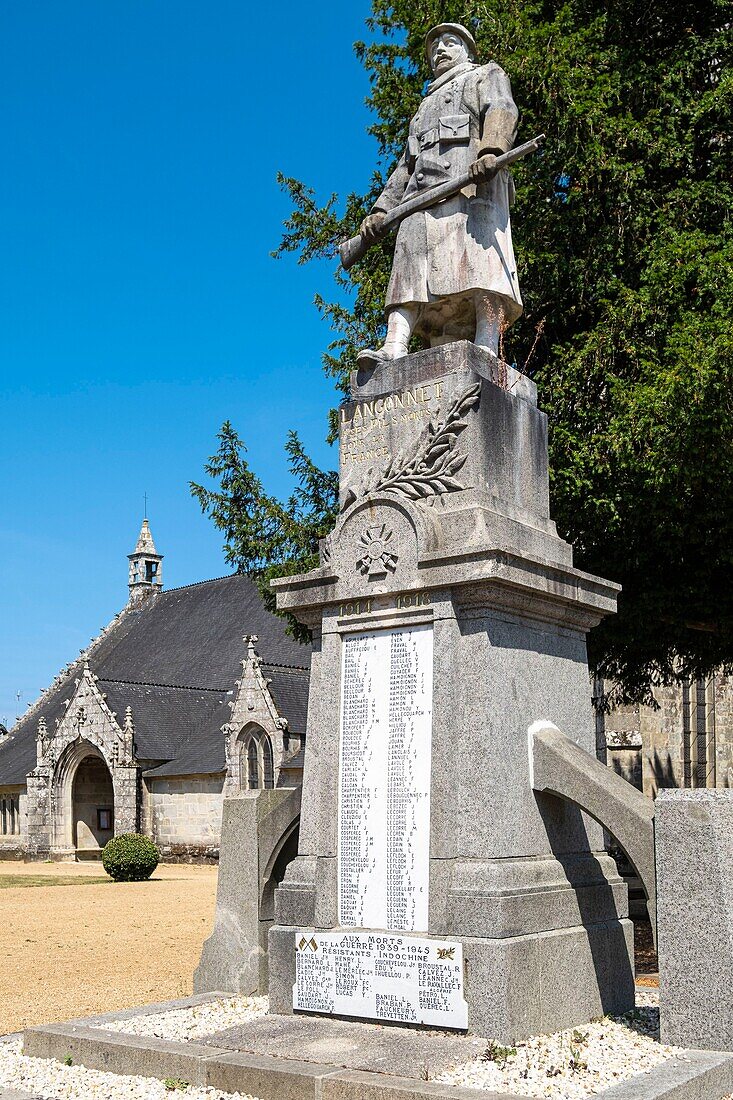 France, Morbihan, Langonnet, Memorila and Saint-Pierre-et-Saint-Paul church\n