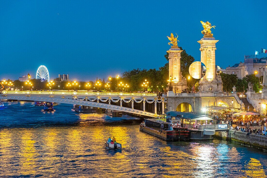 Frankreich, Paris, von der UNESCO zum Weltkulturerbe erklärtes Gebiet, Brücke Alexandre III