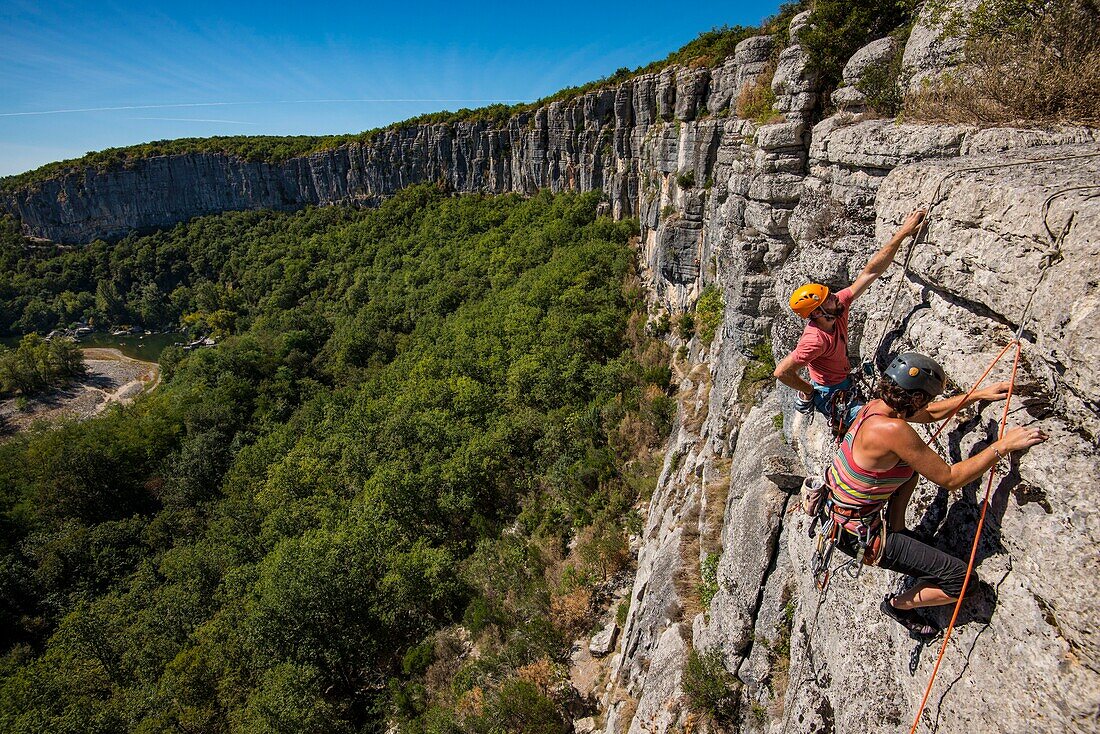 France, Ardeche, Chauzon, climbing area of the Cirque de Gens\n