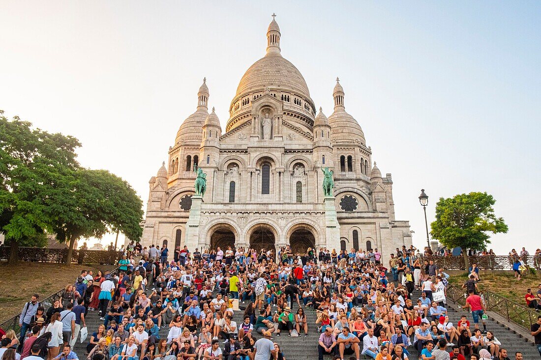 France, Paris, hill of Montmartre, the Sacred Heart\n