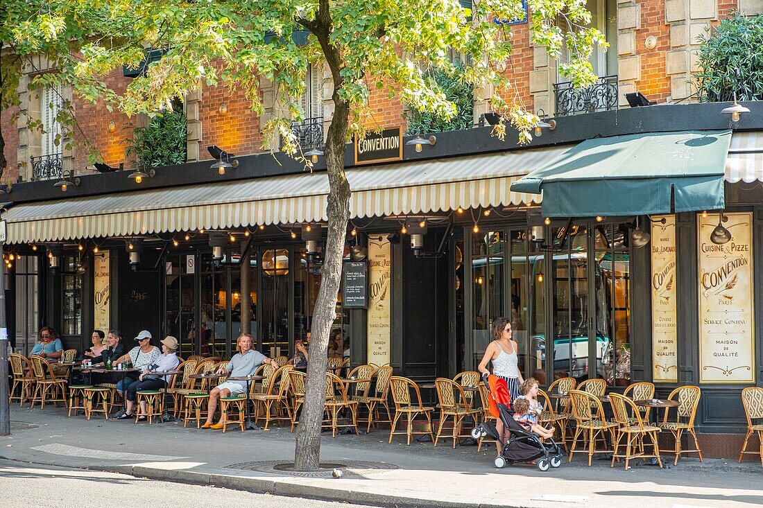 France, Paris, 15th arrondissement, intersection of Rue de Vaugirard and Rue de la Convention\n