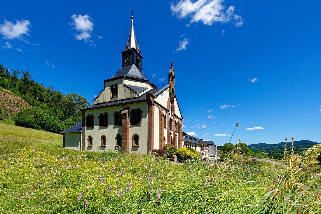 France, Haut Rhin, Orbey, Pairis cistercian abbey founded in the 18th century, rebuilt in 1183 after a fire, now retirement Home\n