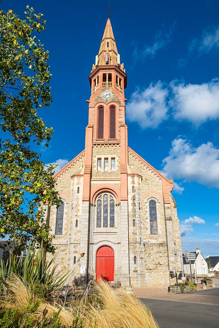 France, Loire-Atlantique, Briere Regional Natural Park, Saint-Lyphard, Saint-Lyphard church\n
