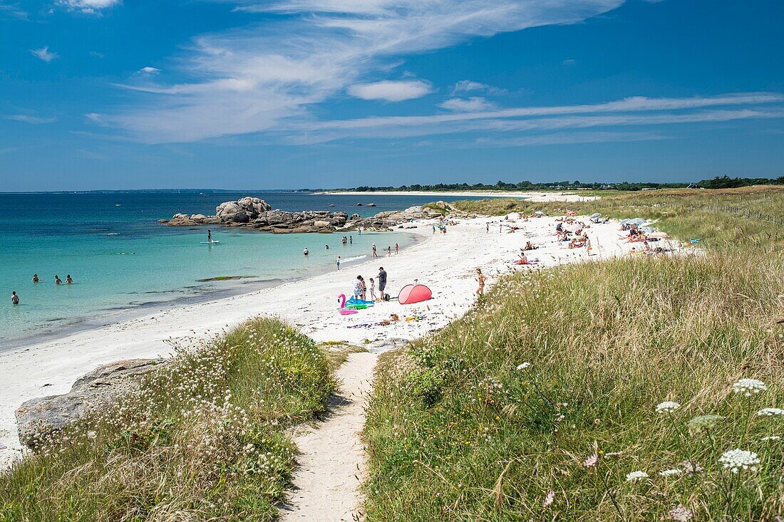 Frankreich, Finistere, Tregunc, Strand von Trevignon