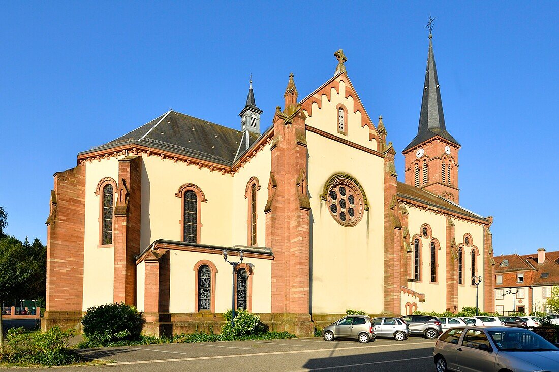 France, Bas Rhin, Niederbronn les Bains, St Martin church\n