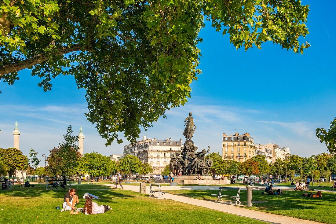 France, Paris, the new Place de la Nation inaugurated on 07/07/2019\n