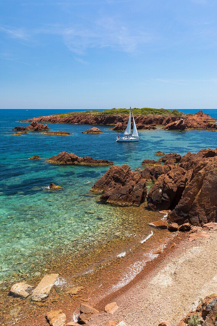 Frankreich, Var, Corniche de l'Esterel oder Corniche d'Or, Saint Raphael, Agay, île des vieilles