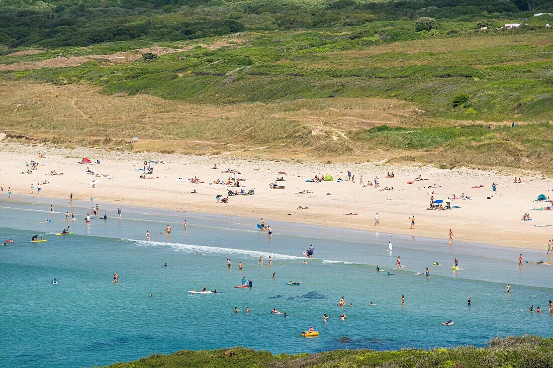 France, Finistere, Armorica Regional Natural Park, Crozon Peninsula, Crozon, Goulien beach\n