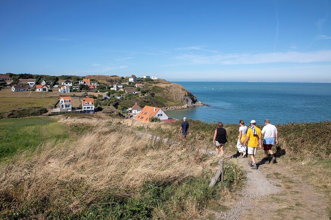 Frankreich, Pas de Calais, Cote d'Opale, Audinghen, GR Küste von Cap Gris Nez