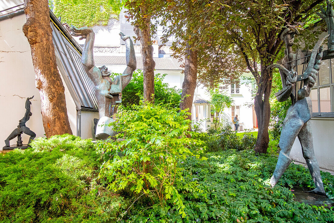 France, Paris, Zadkine museum, housed in the workshop house that Ossip Zadkine occupied from 1928 to 1967\n